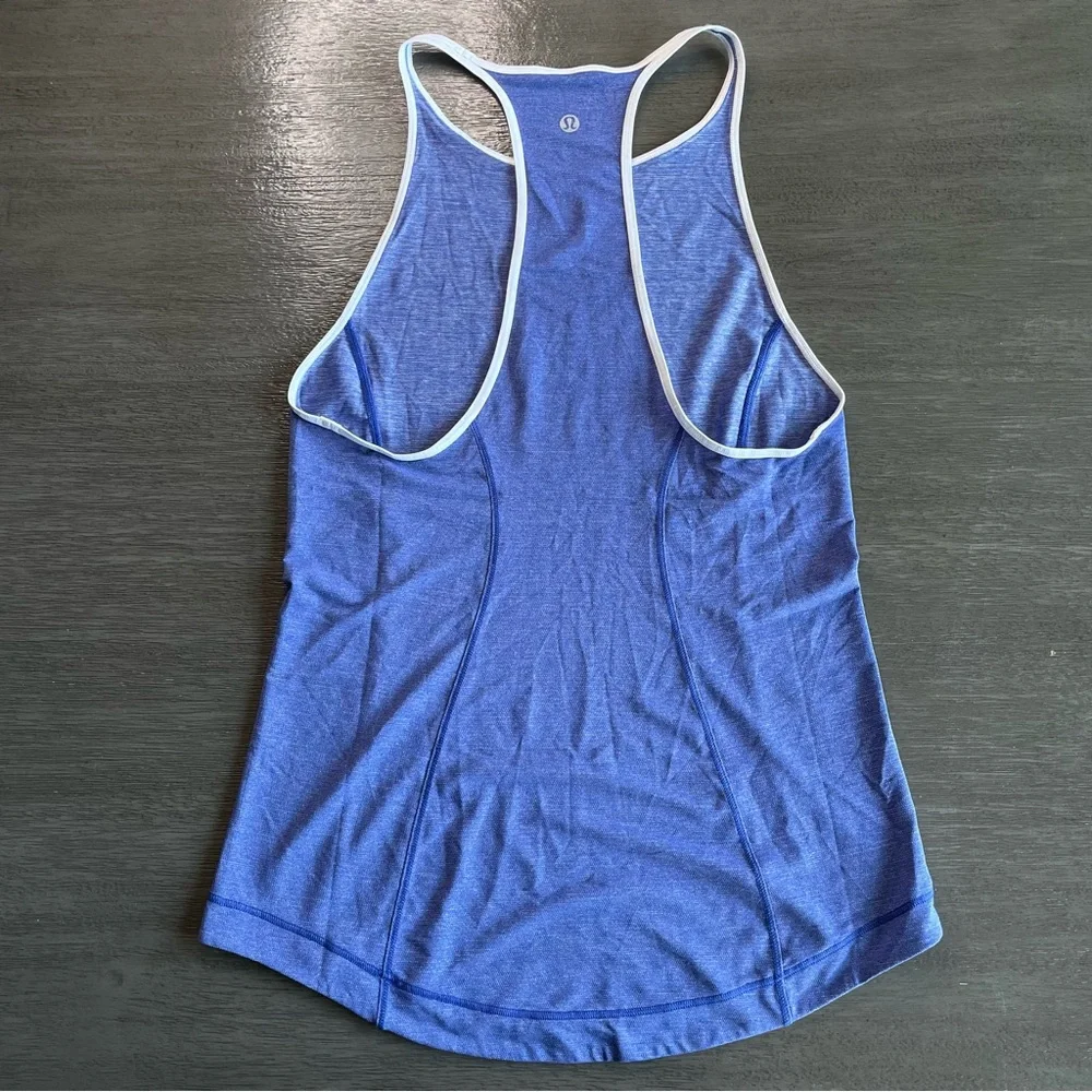 Lululemon Time To Sweat Light Blue Moroccan Blue Tank Top Size 4